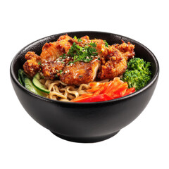 Bowl of food with meat and vegetables