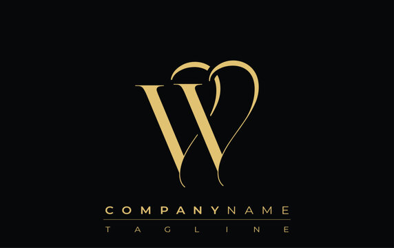 VV Abstract Creative Jewelry Logo. A stylish logo featuring golden monogram initials in an elegant and modern typography, perfect for branding