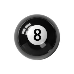 Black and white ball with the number 8 on it