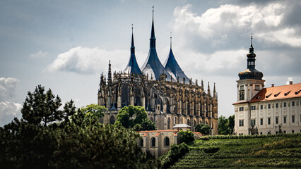 Fototapeta premium St. Barbara's Church from the Garden