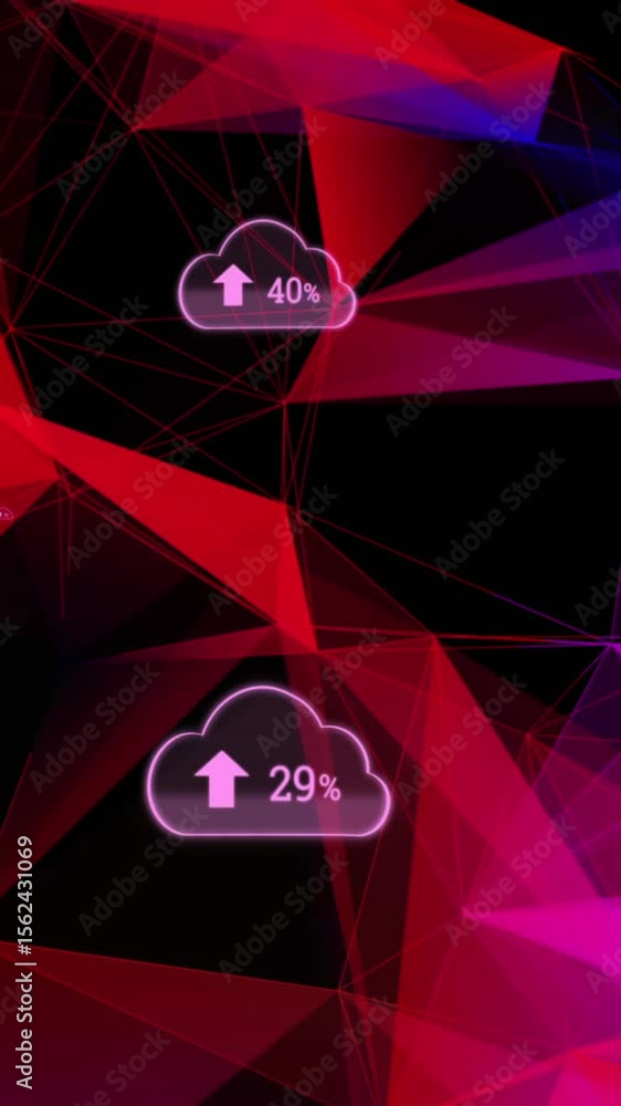 Aufkleber cloud icon against plexus network