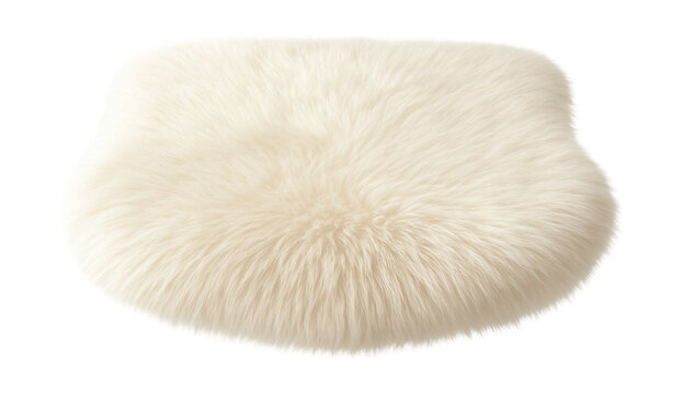 A soft faux fur bedside rug adding luxury to a guest room.