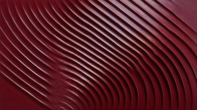 Close-up of a red fabric with a wavy pattern. the fabric appears to be made of a shiny, metallic material and has a deep, rich red color.
