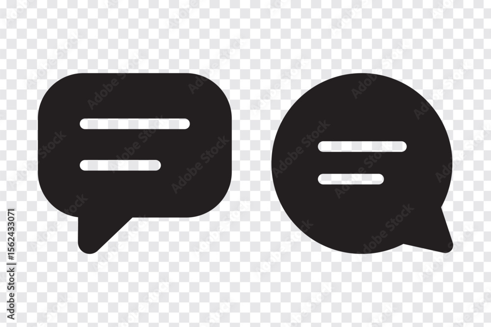 Poster comment icon. chat icons set. speech bubble sign and symbol. comment icons vector on transparent bac