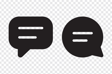 Comment icon. Chat icons set. Speech bubble sign and symbol. Comment Icons Vector on transparent background.