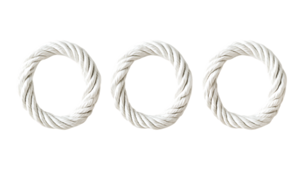 Pack Collection Elegant Twisted Rope Circles Design Elements for Crafts Decor  Branding set against transparent background