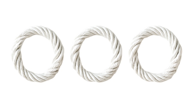 Pack Collection Elegant Twisted Rope Circles Design Elements for Crafts Decor  Branding set against transparent background