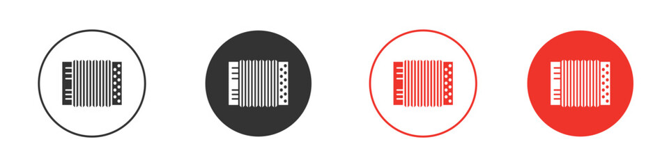 Accordion icon. Black style vector icons. Isolated sign symbol