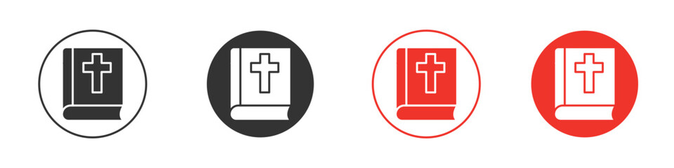 Obraz premium Bible icon. Black style vector icons. Isolated sign symbol