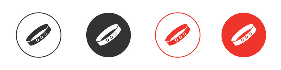 Bracelet icon. Black style vector icons. Isolated sign symbol