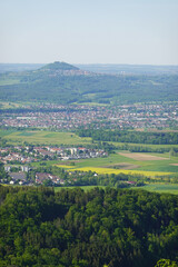 The view of Hohenstaufen mountain in Goeppingen region, Baden Wuerrtemberg, Germany