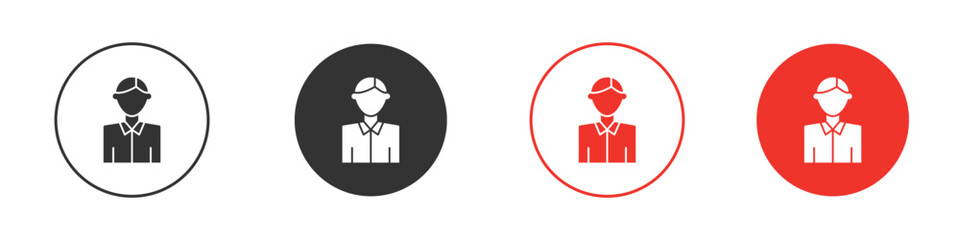 Cashier icon. Black style vector icons. Isolated sign symbol