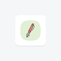 Dip Pen, vector, pixel perfect, illustrator file