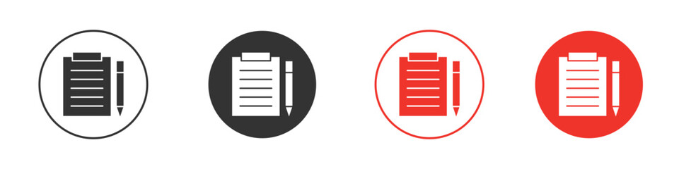 Contract icon. Black style vector icons. Isolated sign symbol