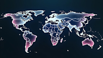 A massive digital map of the world with current population statistics
