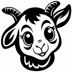 Obraz premium Adorable Baby Goat Illustration