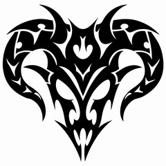 Obraz premium Cyberpunk Ram Skull Tattoo Design