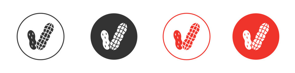 Peanut icon vector, Symbol, logo illustrations