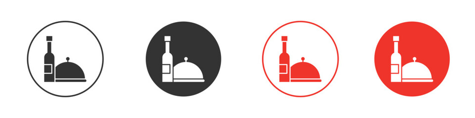 Room service icon. Black style vector icons. Isolated sign symbol