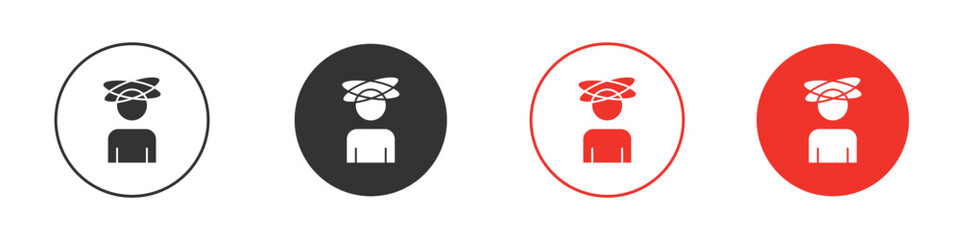 Stress icon. Black style vector icons. Isolated sign symbol