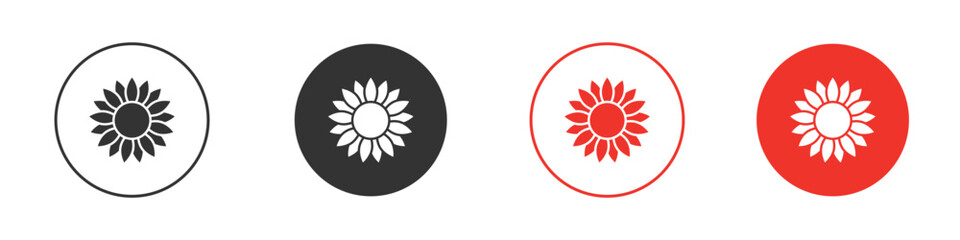 Sunflower icon vector, Symbol, logo illustrations