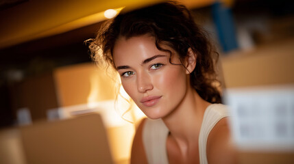 Efficient warehouse moving process with labeled boxes and shelves