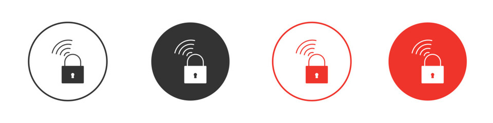 Wifi security icon vector, Symbol, logo illustrations