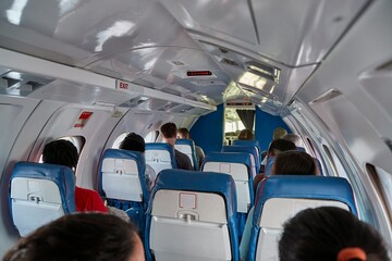 Plane cabin interior of a small aircraft