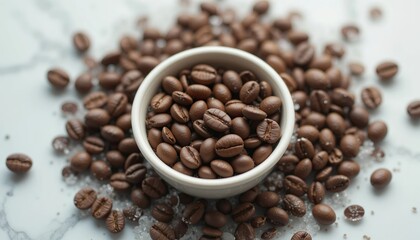 Fototapeta premium SELECTED COFFEE BEANS THAT ARE GOOD AND DELICIOUS IN THEIR AROMA AND TASTE