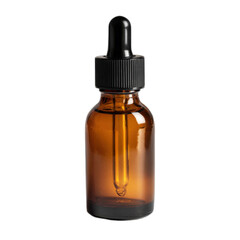 Bottle of essential oil with a dropper on top