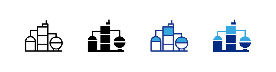 Oil Factory icons set.eps
