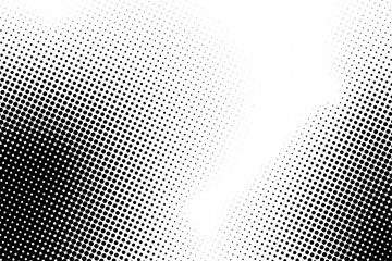 High contrast radial halftone dot pattern in black and white, ideal for pop art, retro graphics, and bold abstract design projects.