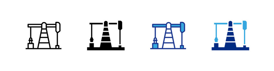 Oil Field icons set.eps
