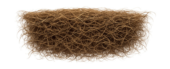 Fibrous root mat with interwoven, wiry strands