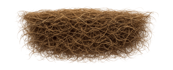 Fibrous root mat with interwoven, wiry strands