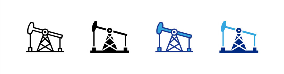 Oil Pump icons set.eps