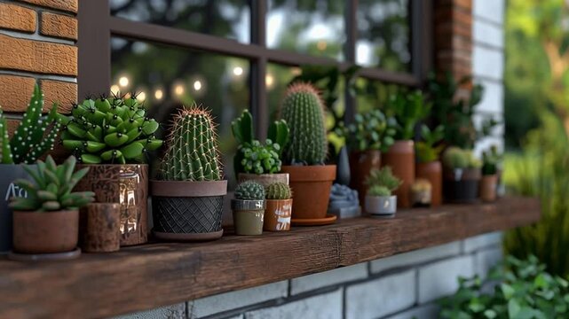 Clean White Brick Gallery Wall in a Modern Texas Girl's Bedroom with Cactuses