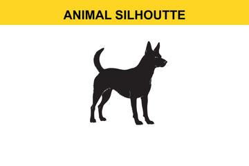 Naklejka premium Dog Silhoutte vector editable changeable