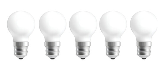 Pack Collection Four LED Bulbs EnergyEfficient Lighting Solution for Home and Office set against transparent background