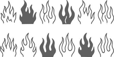 Png illustration, flames and fire, acid neo tribal shapes, y2k elements and abstract illustrations in gothic style, gothic and acid tattoos and print templates. vector illustration eps file.