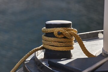 Ship moored at the dock
