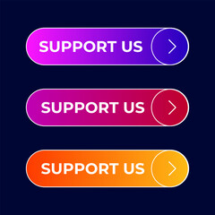 button Support Us gradient set vector
Vector set gradient button