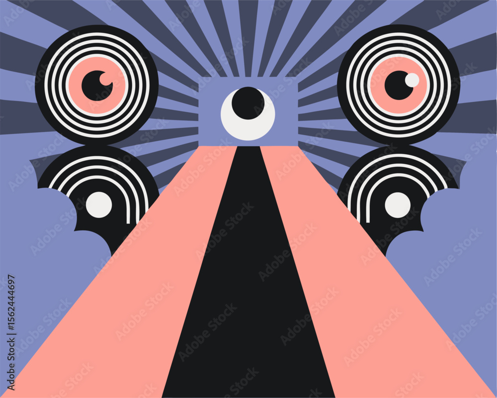 Poster red target with arrow