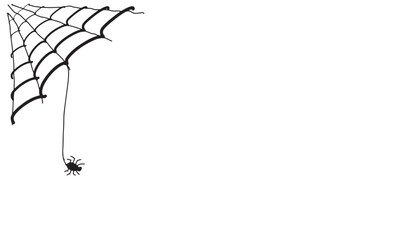 Spider web black color element design graphic object copy space sign symbol happy halloween day 31 st october month spider web happy halloween trick or treat fear arachnid skittish autumn halloween