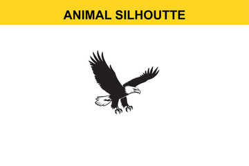 Fototapeta premium Eagle Silhoutte vector editable changeable 