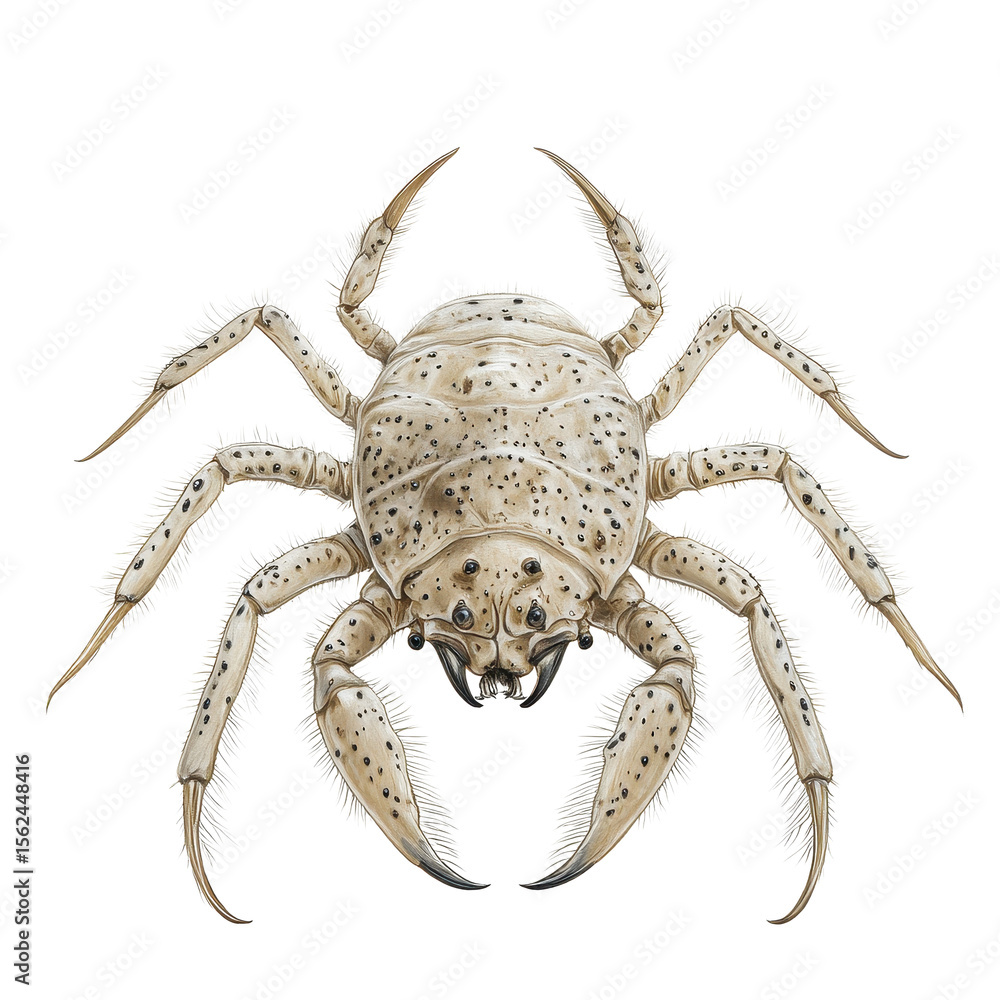 Poster mite isolated on a transparent background displaying distinct features and body structure clearly, g