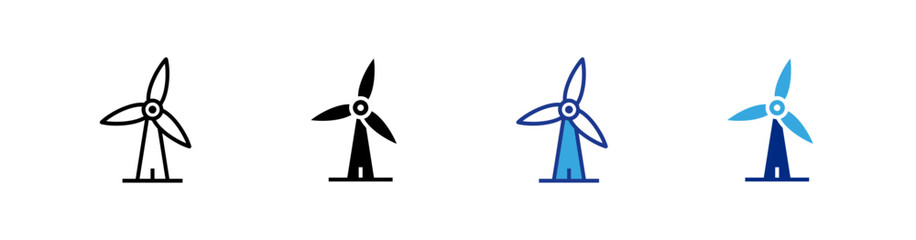 Wind Turbine icons set.eps
