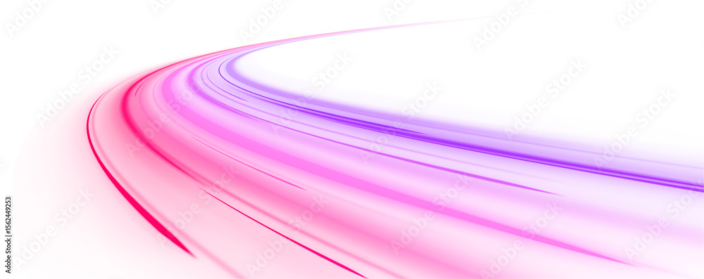 Poster expressway and vehicle headlights effect vivid speed motion and glowing light trails, cyberpunk-insp
