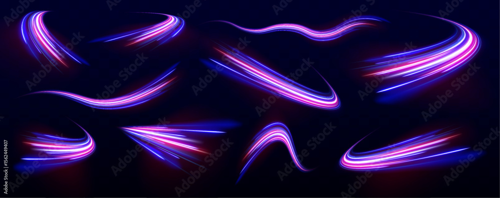 Poster speed connection vector background. a large set of low-poly designs made of thin lines in the form o