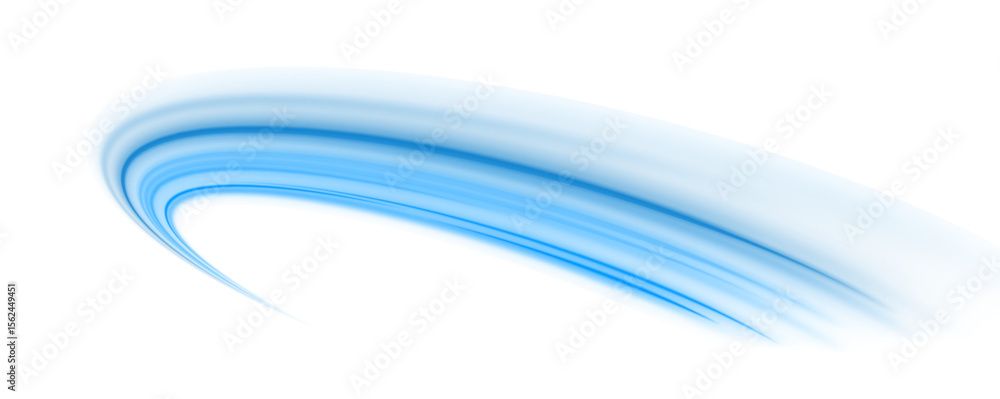 Poster vector png blue glowing lines air flow effect. wavy transparent curved lines in the form of a blue w